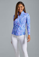 L/S Mock Rebecca Lavender Multi